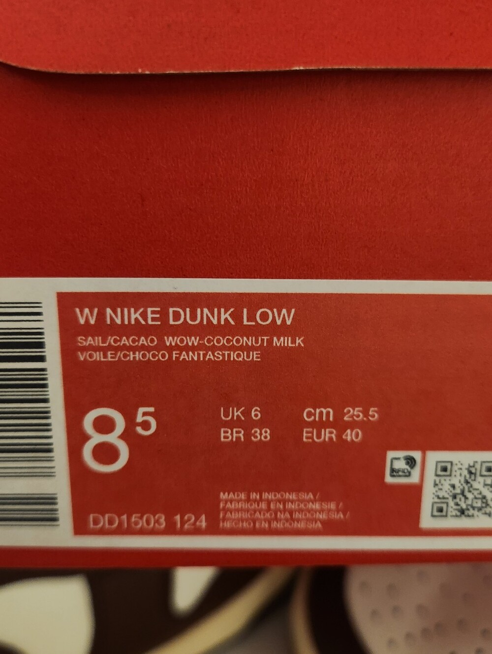 Womens Nike Brown and White Low-Top Dunk Sneakers 8.5 BRAND NEW - Picture 5 of 5